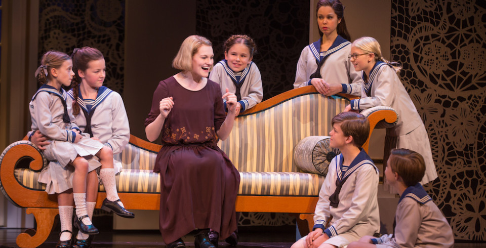 The Sound of Music Von Trapp kids and Maria