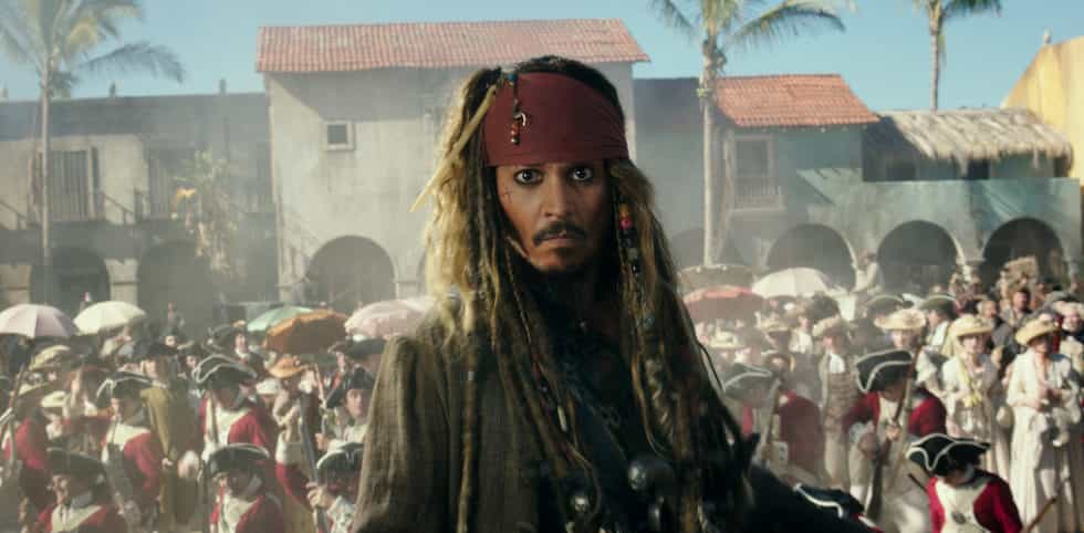 Johnny Depp in Pirates of the Caribbean Dead Men Tell no Tales