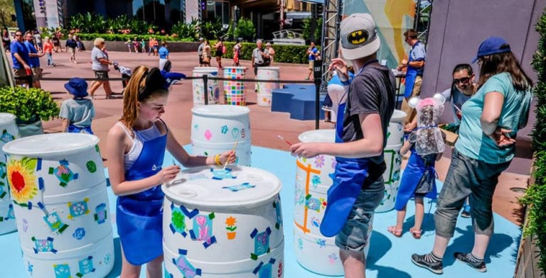 ‘Brighten a Barrel’ for rainwater collection at Epcot’s 2018 International Flower & Garden Festival