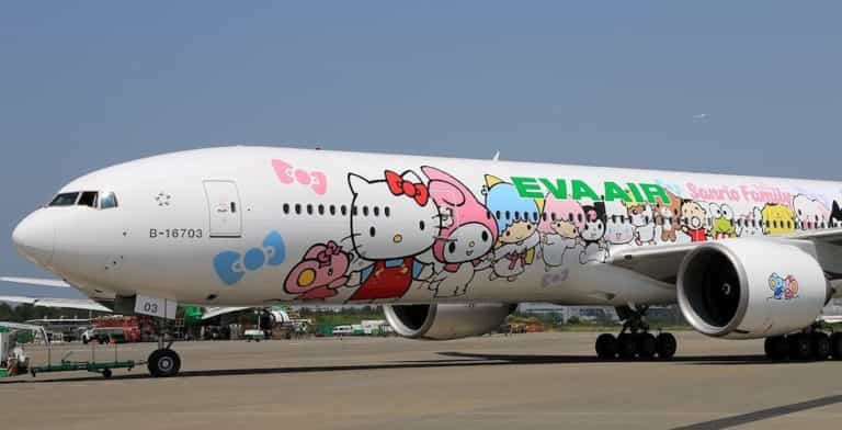 EVA brings Hello Kitty jet into Los Angeles Schedule for three days