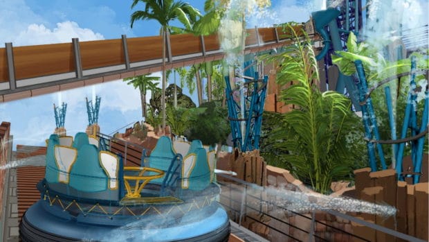 Seaworld Rides Drops Photo/Video Update: Infinity Falls raft ride coming to life at SeaWorld