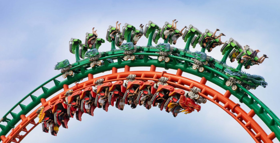 Intamin Dueling Dragons roller coaster China