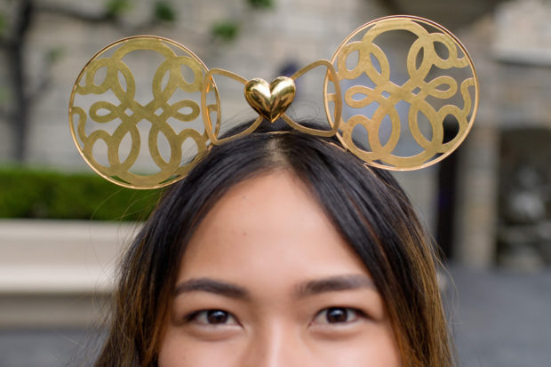 Disneyland Paris Is Magical Mickey Gold Minnie Mouse Ears Cos Headband 