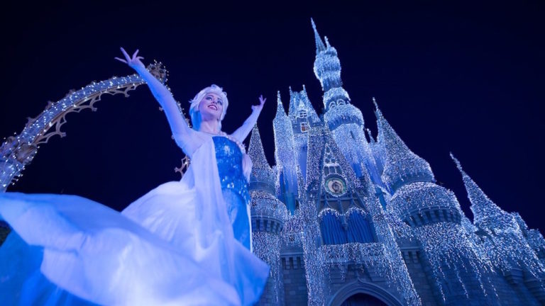 #DisneyParksLive to stream first ‘A Frozen Holiday Wish’ castle lighting