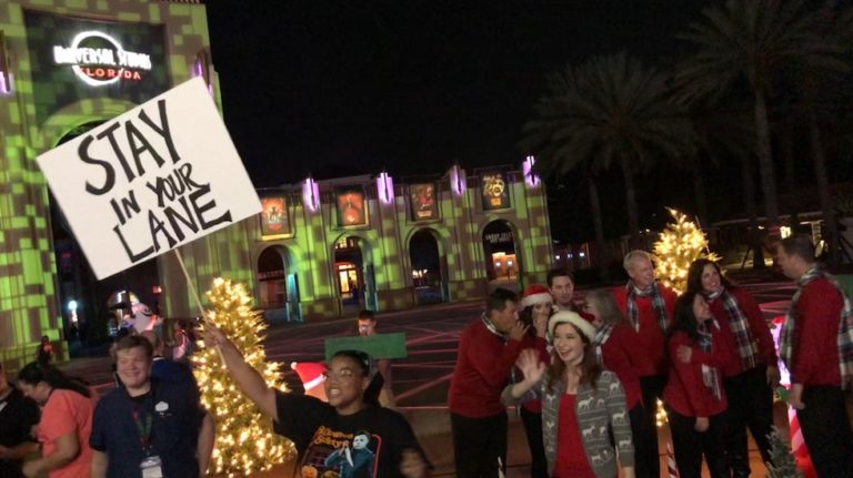 Christmas carolers crash Halloween Horror Nights at Universal Orlando