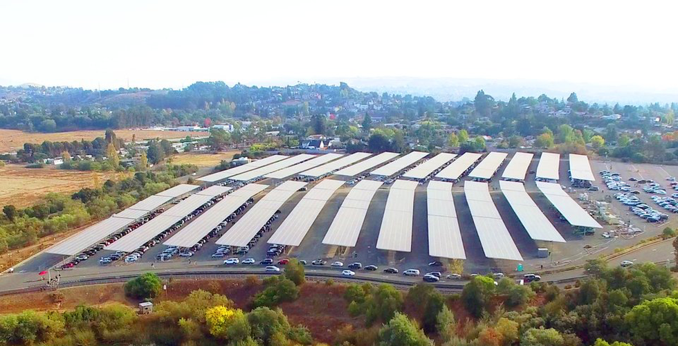 Six Flags Discovery Kingdom solar power parking lot