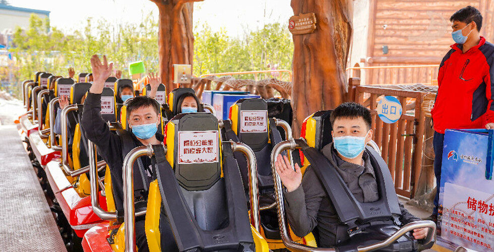 Fantawild roller coaster staggered seating featured