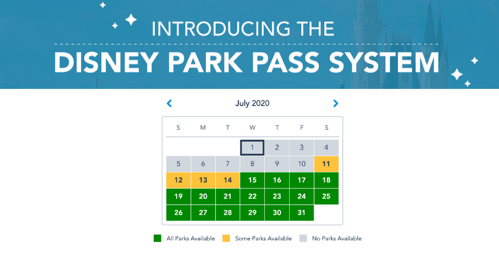 Disney Park Pass reservation system now live for all ticket holders; availability calendar released