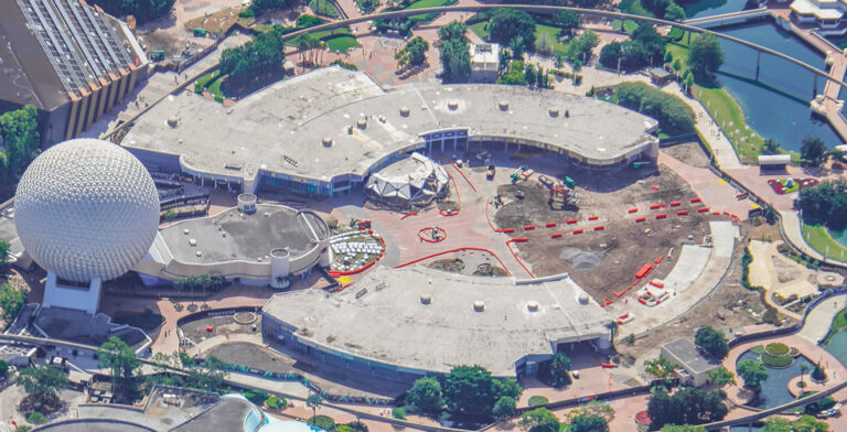 Photo Update: Construction begins again at Epcot