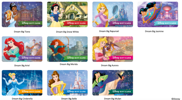Disney Gift Cards, Princesses