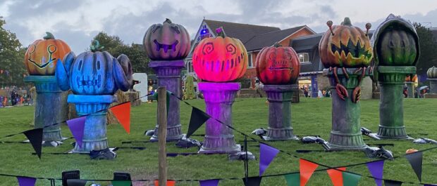 pumpkins themed to the main rides