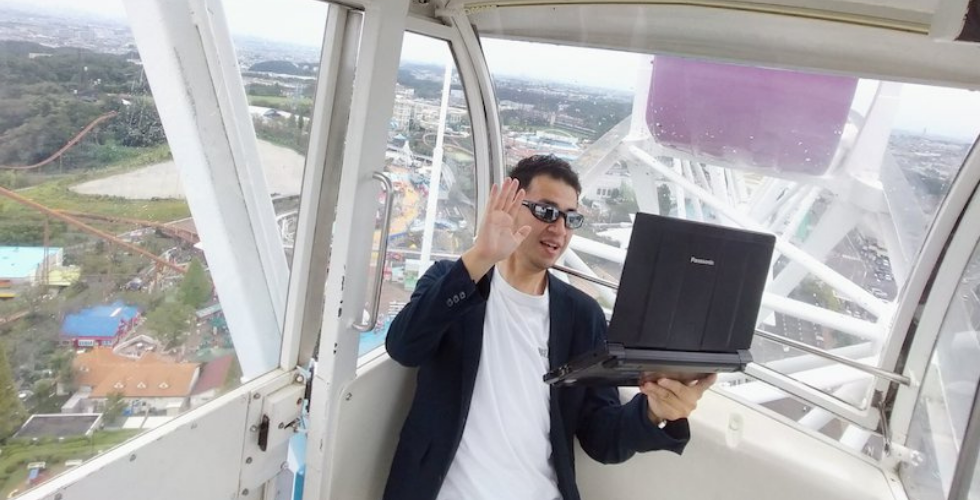 japan theme park remote work ferris wheel