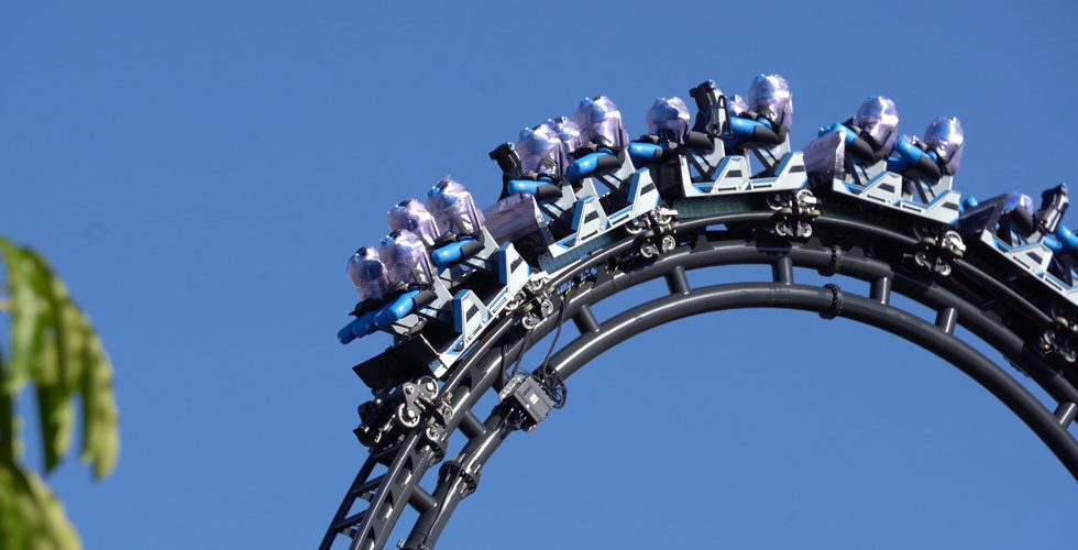 Velocicoaster testing at Universal's Islands of Adventure.