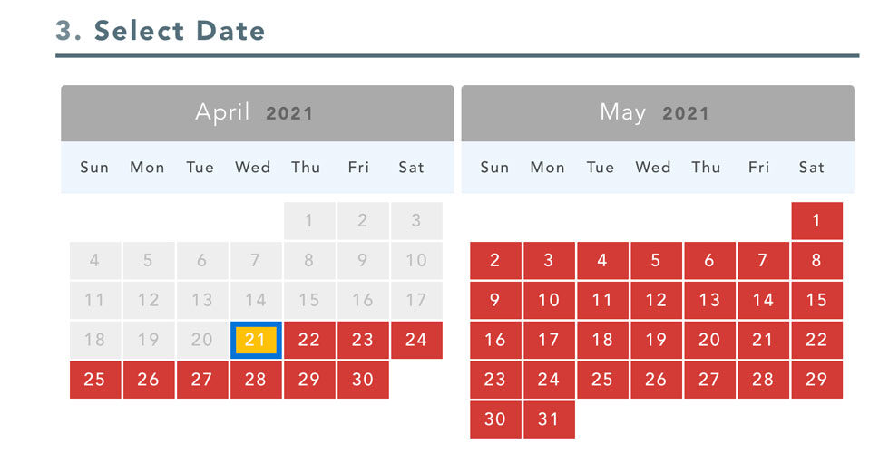 Cast member block-out days