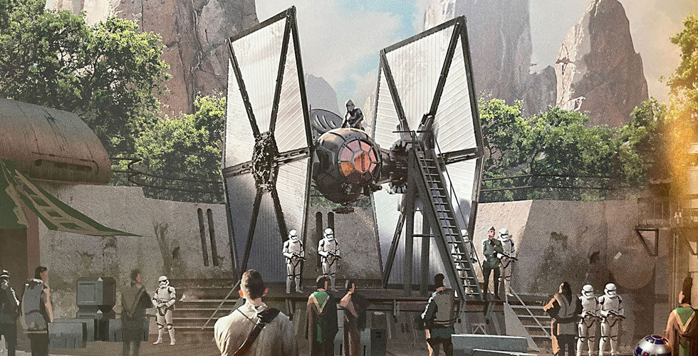 First Order TIE fighter concept art for Star Wars: Galaxy's Edge