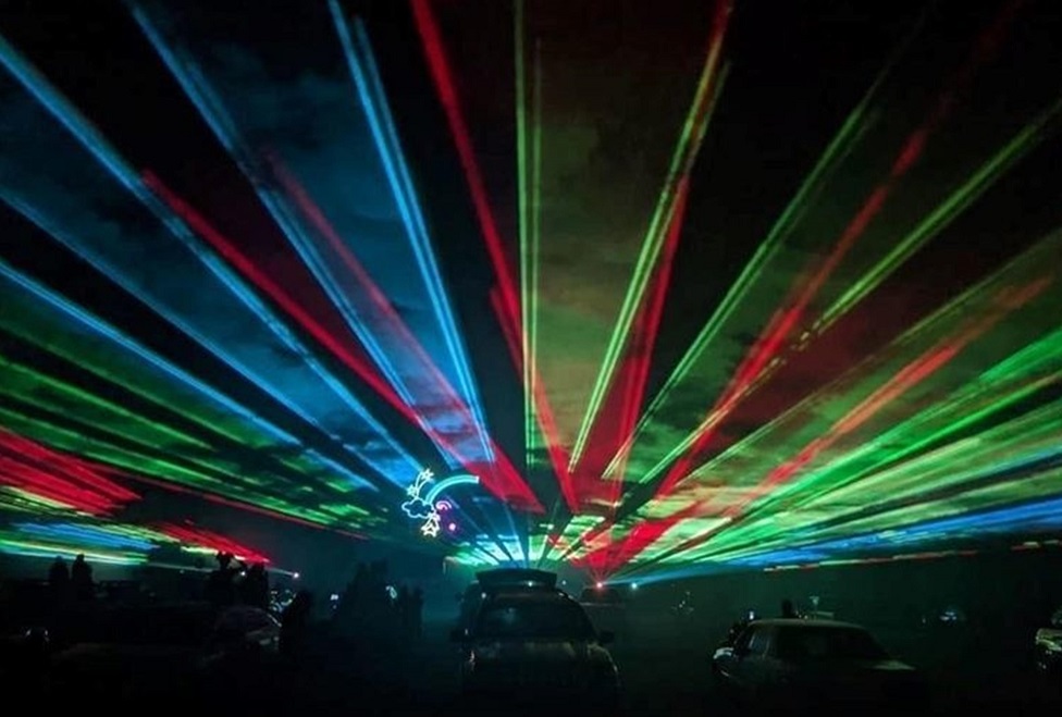 Totally Rock'n Drive-In Laser Light Show display