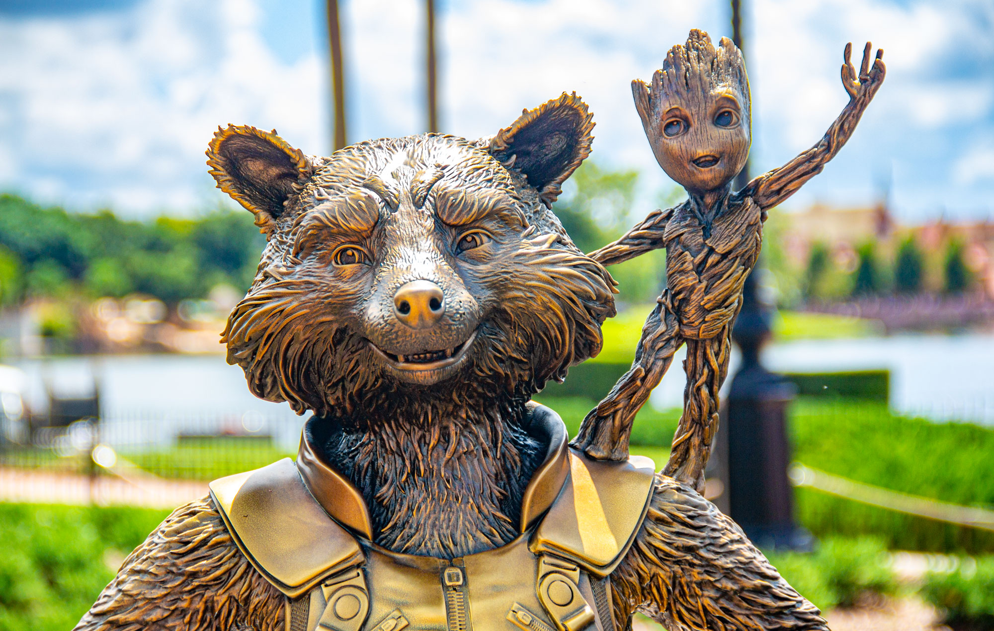 Walt Disney World gold Fab 50 statues added to Magic Kingdom and Epcot