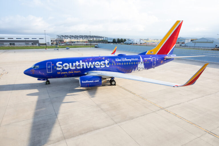 Southwest Airlines, Walt Disney World celebrate 50th anniversaries with commemorative aircraft