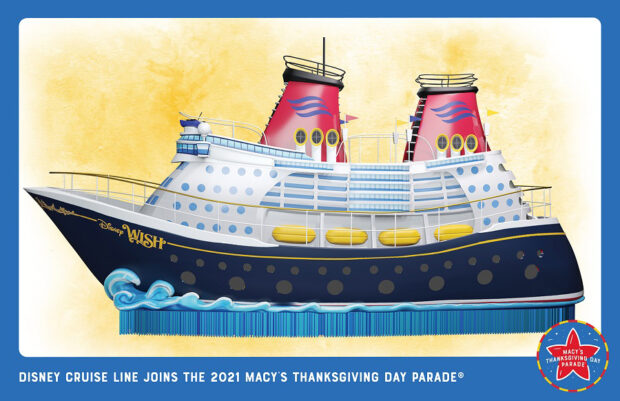 Disney Wish float for Macy's Thanksgiving Day parade