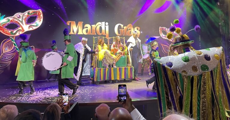 Carnival Cruise Line christens Mardi Gras with first naming ceremony since industry restart