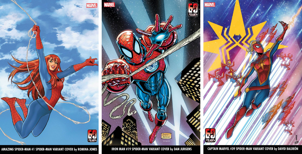 Marvel celebrates Spider-Man's 60th anniversary with variant comic covers  of heroes in Spidey suits