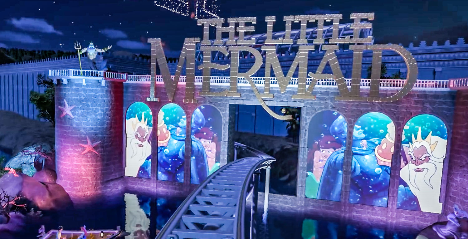 The Little Mermaid ride concept, made on Planet Coaster by UltraVioletLights.