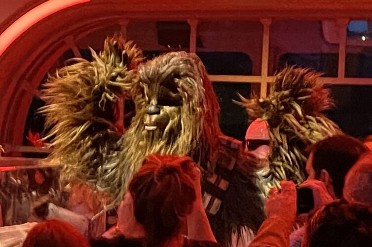 chewbacca on the Star Wars Galactic Starcruiser