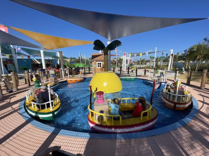 boat ride at Peppa Pig Theme Park