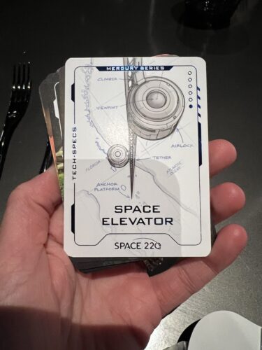 Space Elevator rare Space 220 restaurant trading card