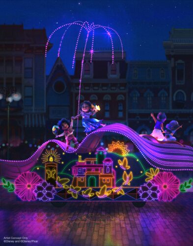 "Encanto" at Disneyland - Main Street Electrical Parade finale float 