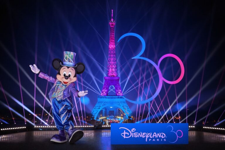 Mickey illuminated the Eiffel Tower for Disneyland Paris’s 30th anniversary
