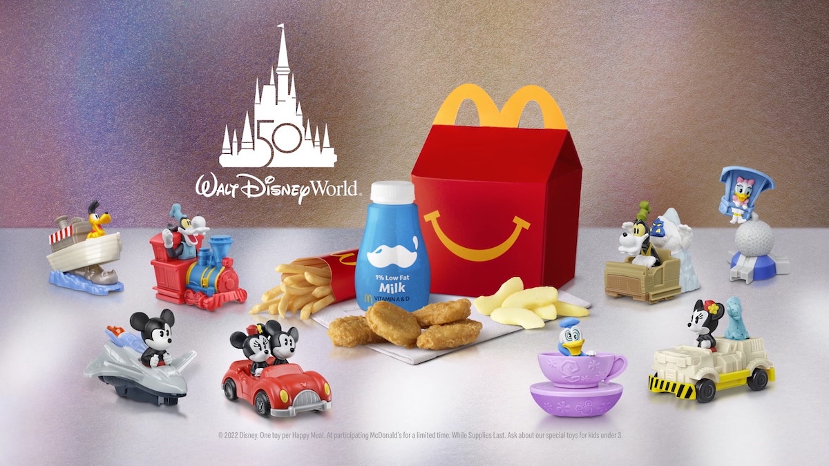 McDonald’s Walt Disney World 50th Anniversary Happy Meal Toys # 37,38,39 &40 New 