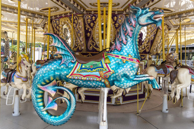 carousel on the promenade sea dragon