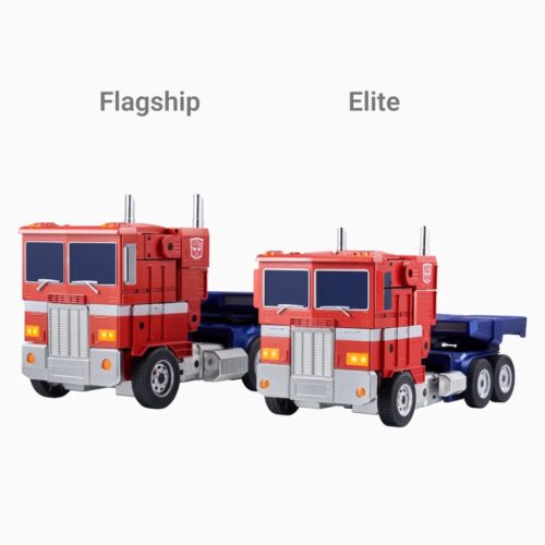 Flagship Optimus Prime and Elite Optimus Prime robots
