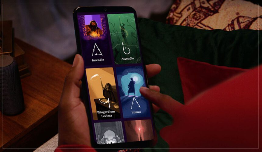 Harry Potter: Magic Caster Wand app spell book.