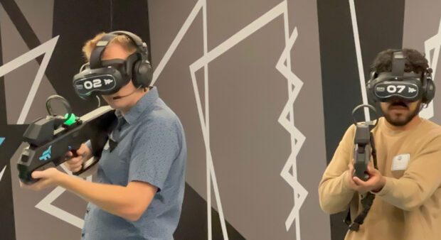 Zero-latency VR at Max Action Arena means no backpacks, just guns and headsets.