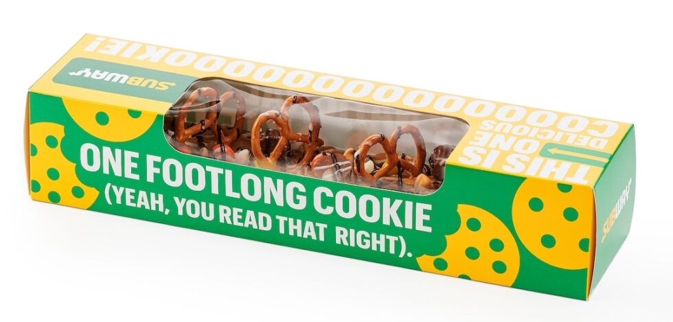 subway footlong cookies box