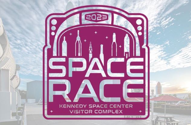 Logo for the 2023 Space Race at Kennedy Space Center