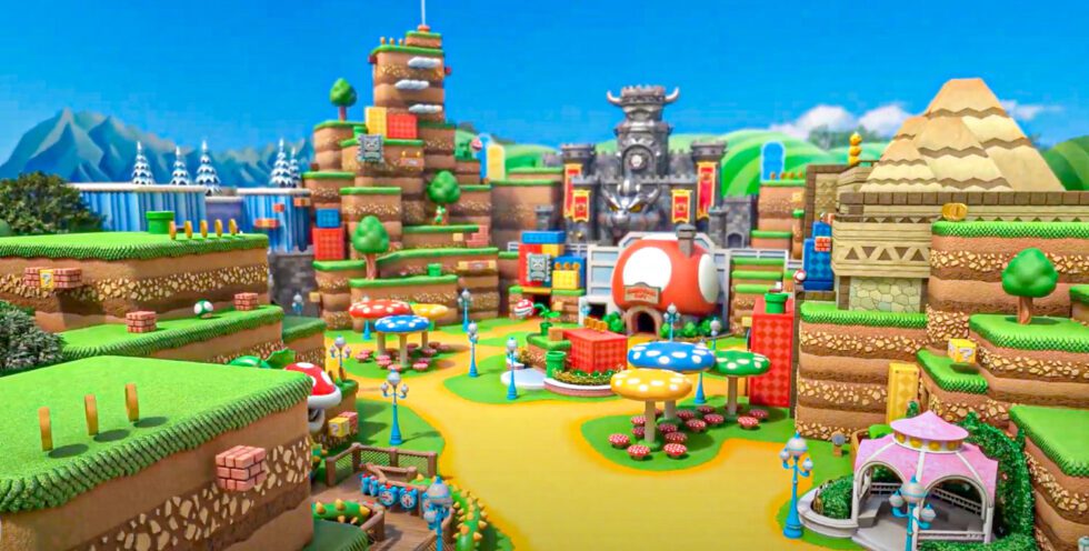 Super Nintendo World land layout showcased for Universal Studios Hollywood.