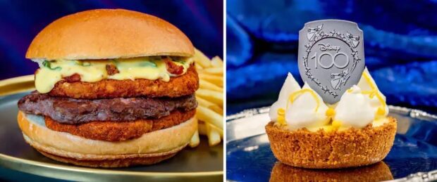 Disney100 celebration - Potato and cheddar burger and lemon chiffon pie