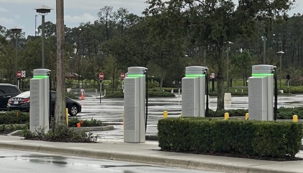 Electric Vehicle chargers at Disney Springs