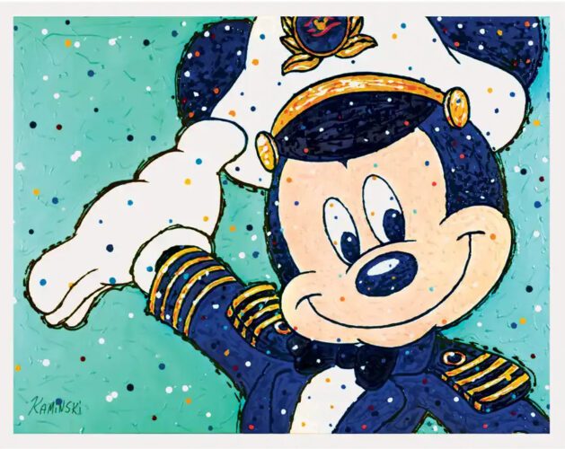 Captain Mickey artwork created by Joe Kaminiski for Disney Cruise Line's 25th anniversary