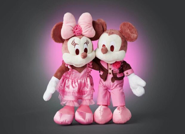 Minnie and Mickey Valentine plushes make a great gift for Disney fans.