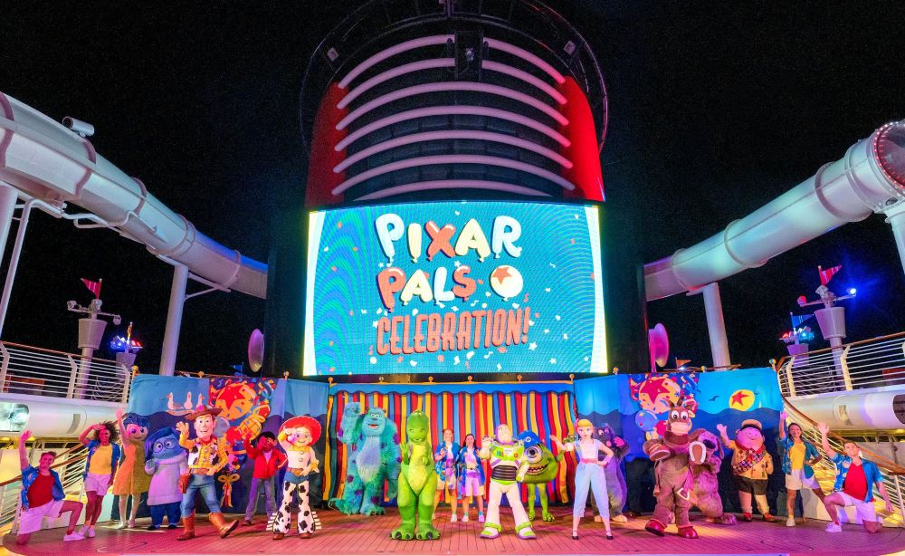 Pixar Pals Celebration deck party during Pixar Day at Sea