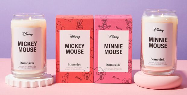 Homesick Mickey Mouse and Minnie Mouse candles