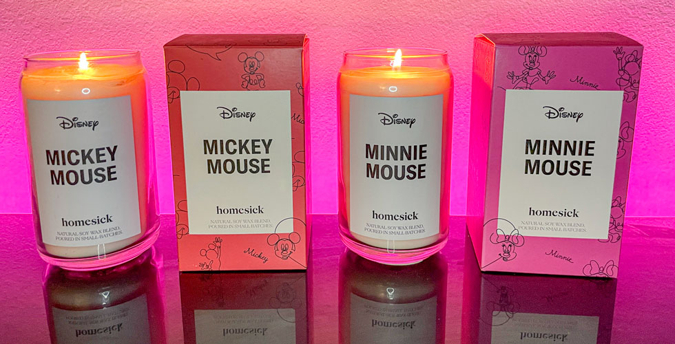 Homesick Mickey Mouse and Minnie Mouse candles