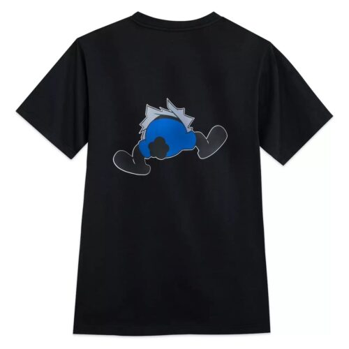 Black t-shirt featuring Oswald the Lucky Rabbit's backside hanging out