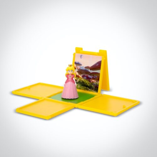Super Mario Bros. Movie toys - Princess Peach 1.25-inch figure standing in an open yellow question-mark box