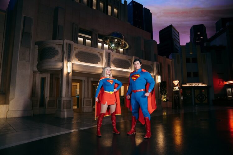 Supergirl and Superman at Warner Bros. World Abu Dhabi