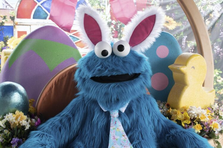 Cookie Bunny at Elmo's Eggstravaganza at Sesame Place San Diego